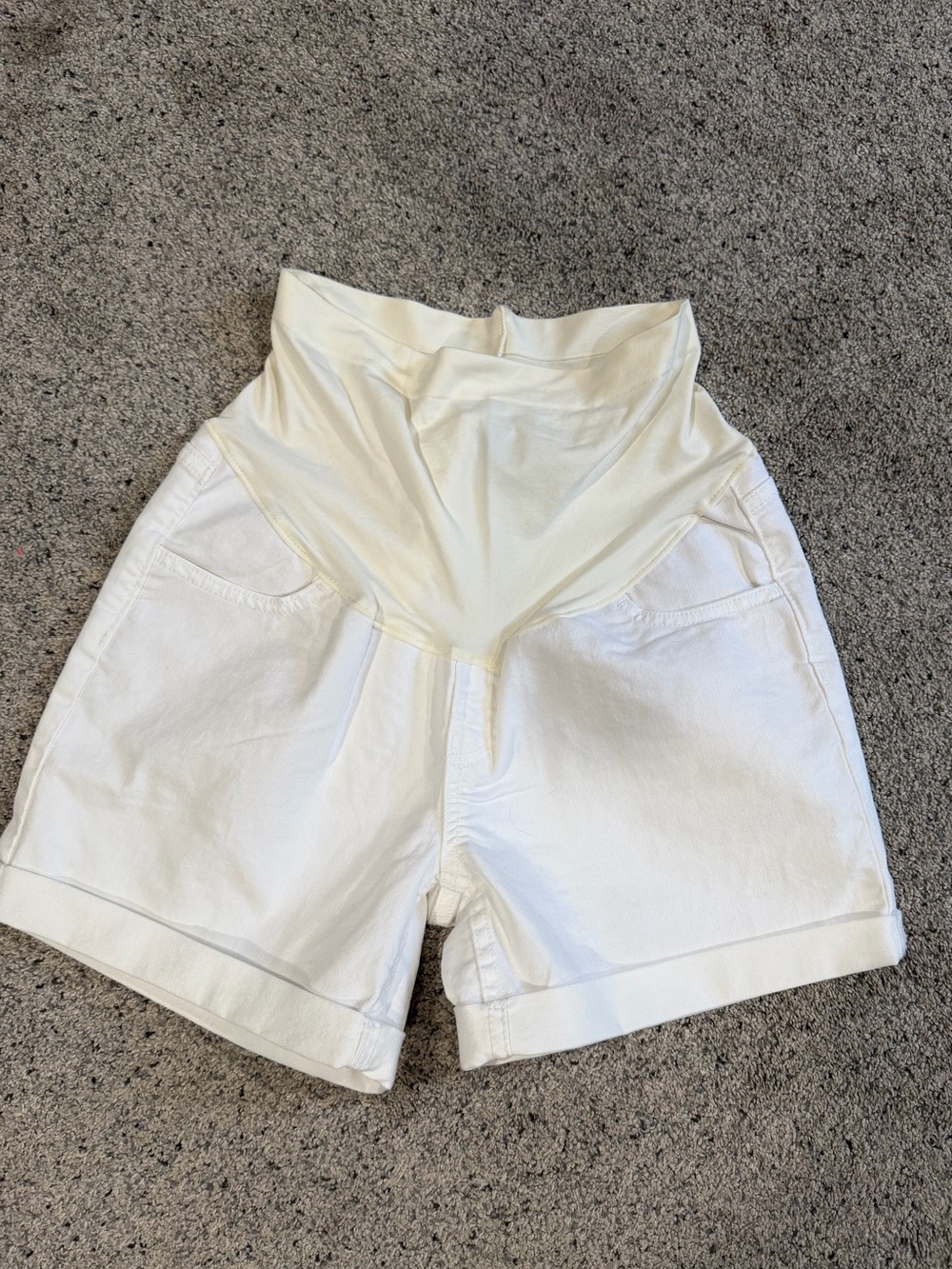 Old Navy White Maternity Denim Shorts